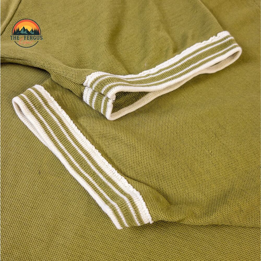 Munsingwear Grand Slam Shirt Green Penguin Logo Ringer Vintage Preppy Men Sz Lrg - Picture 13 of 16